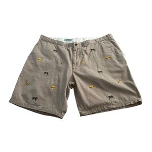 Castaway Nantucket Island Cisco Shorts mens size 44 in grey quirky vacation fun